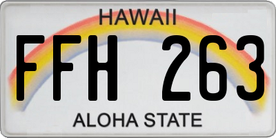 HI license plate FFH263