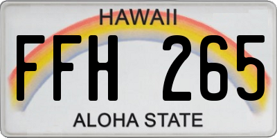 HI license plate FFH265