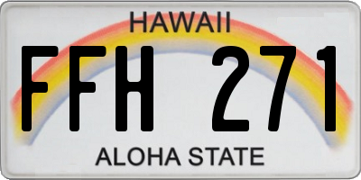 HI license plate FFH271