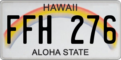 HI license plate FFH276