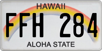 HI license plate FFH284