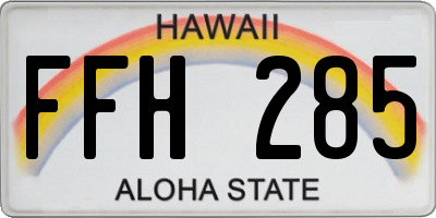 HI license plate FFH285
