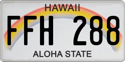HI license plate FFH288