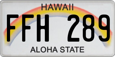 HI license plate FFH289
