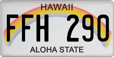 HI license plate FFH290