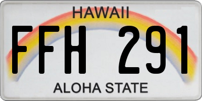 HI license plate FFH291
