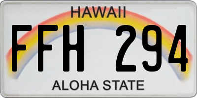 HI license plate FFH294