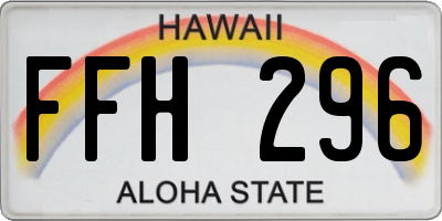 HI license plate FFH296