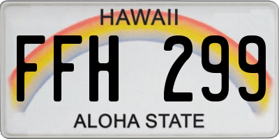 HI license plate FFH299