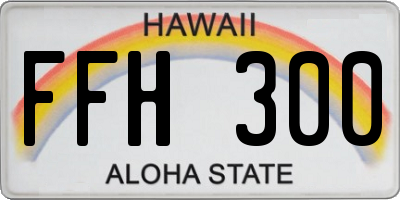 HI license plate FFH300