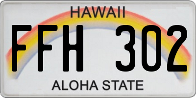 HI license plate FFH302