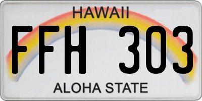 HI license plate FFH303