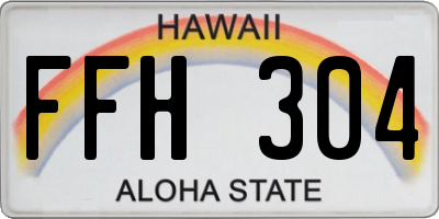 HI license plate FFH304