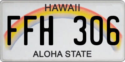 HI license plate FFH306