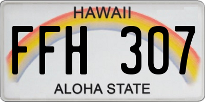 HI license plate FFH307