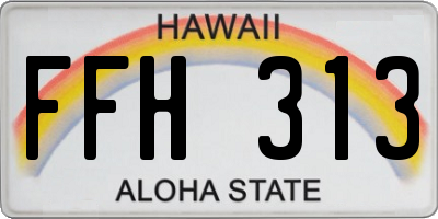 HI license plate FFH313
