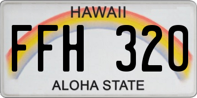 HI license plate FFH320