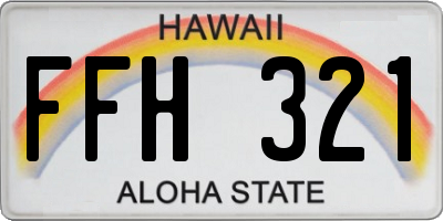 HI license plate FFH321