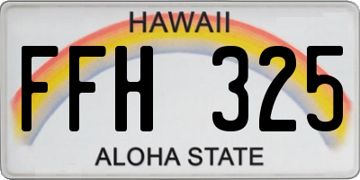 HI license plate FFH325