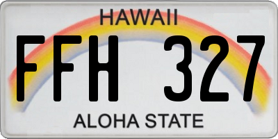 HI license plate FFH327