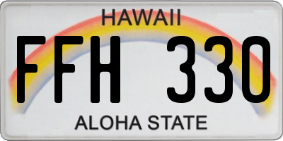 HI license plate FFH330