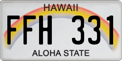 HI license plate FFH331