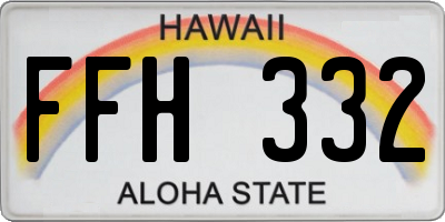 HI license plate FFH332