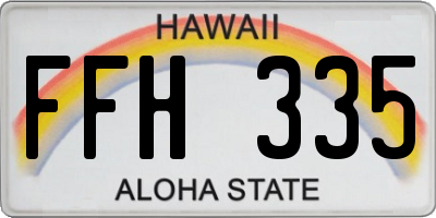 HI license plate FFH335