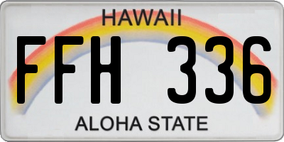 HI license plate FFH336