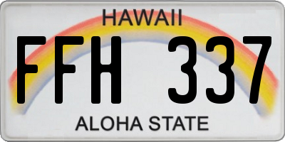 HI license plate FFH337