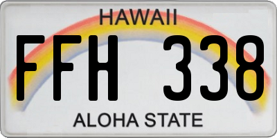 HI license plate FFH338