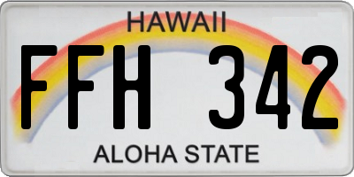 HI license plate FFH342