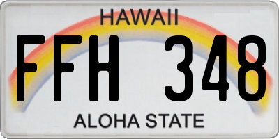 HI license plate FFH348
