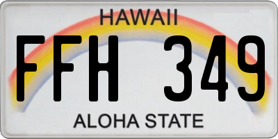 HI license plate FFH349