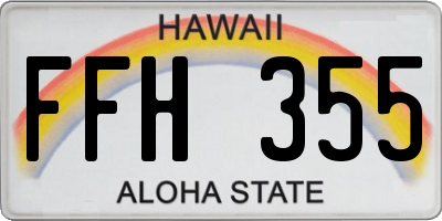 HI license plate FFH355