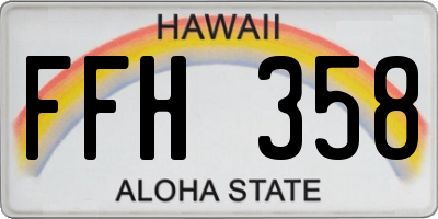 HI license plate FFH358