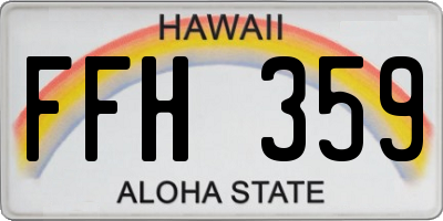 HI license plate FFH359