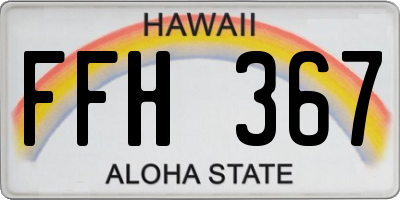HI license plate FFH367