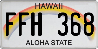 HI license plate FFH368
