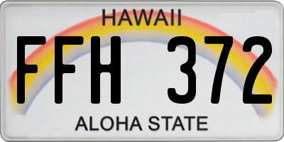 HI license plate FFH372