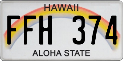 HI license plate FFH374
