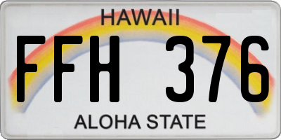 HI license plate FFH376
