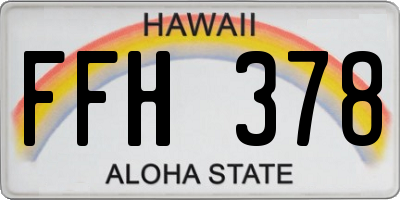 HI license plate FFH378