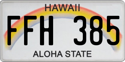 HI license plate FFH385
