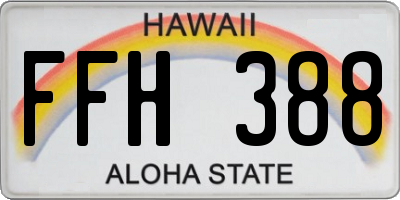 HI license plate FFH388