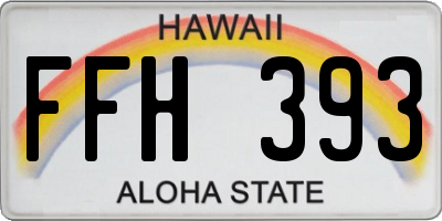 HI license plate FFH393