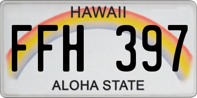 HI license plate FFH397