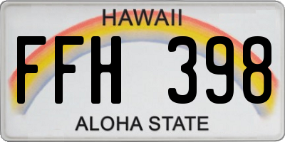 HI license plate FFH398
