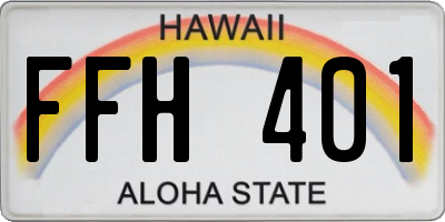 HI license plate FFH401