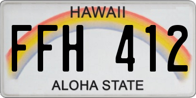 HI license plate FFH412
